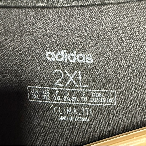 Adidas Men's Climalite Black Tee with Logo Size XXL GUC - Picture 2 of 5